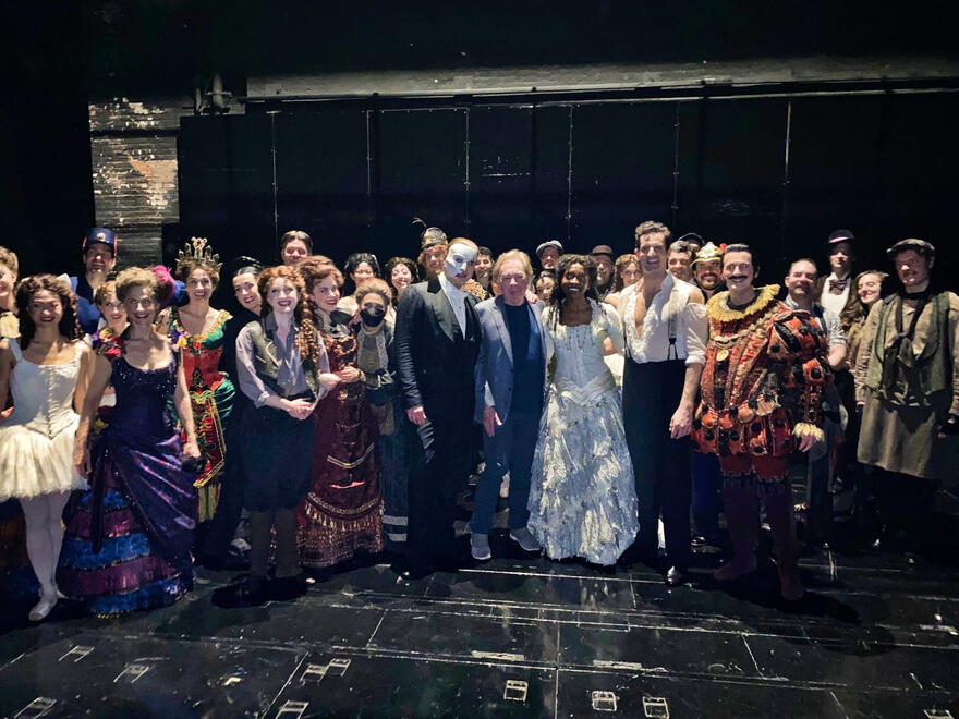Andrew Lloyd Webber's visit to the re-opening company - 2021 Company